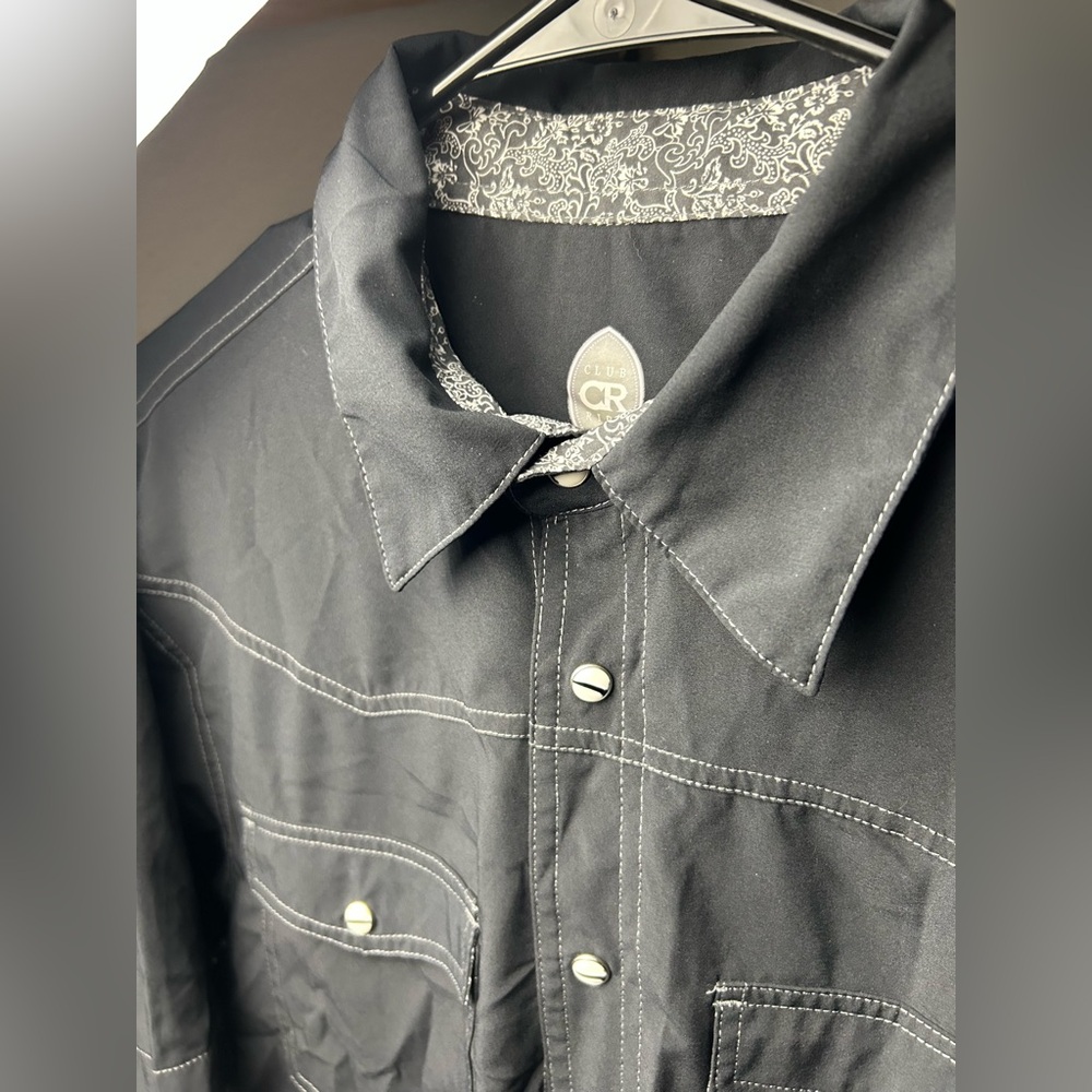 Men’s Club Ride Shirt M short sleeve pearl snaps